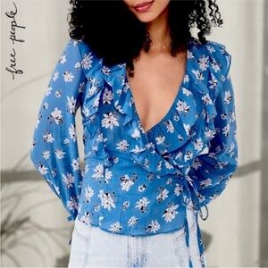 Free People Amanda Floral Top Size Medium
